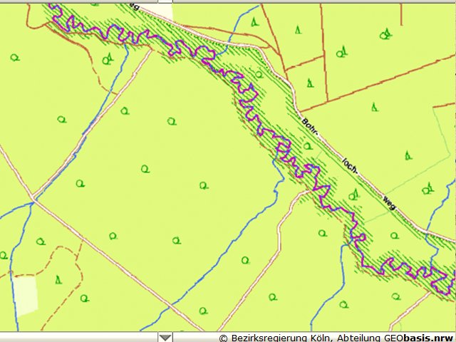 Rotbach als Grenzverlauf